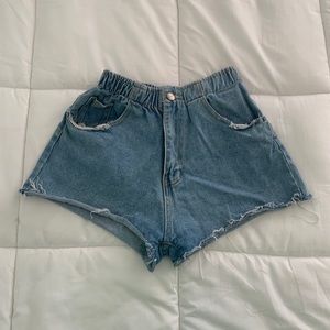 distressed mom shorts